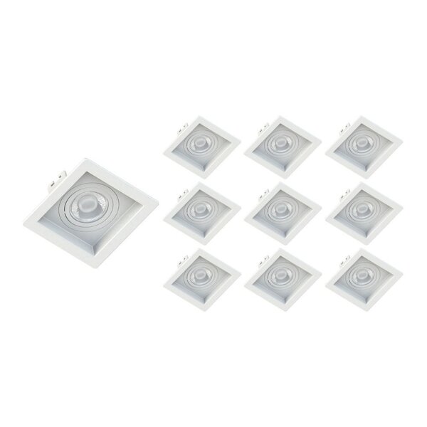 10 Spots De Embutir Recuado Save Energy Mr16 Gu10 Bivolt Bran