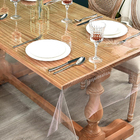 10 Toalhas Mesa Plástico Transparente 2 Lugares 70x70