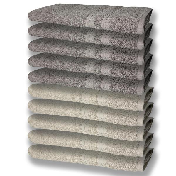 10 Toalhas Super Felpudas Grande E Grossa 80x150 5 Bege 5 Cin