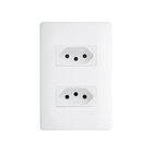 10 Tomada Dupla Fame Habitat 2p+t 20a Com Placa 4x2 Branco