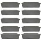 10 Vasos Jardineiras de Polietileno p/ Planta Cinza 37x15cm