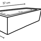 10 Vasos Jardineiras de Polietileno p/ Planta Cinza 37x15cm