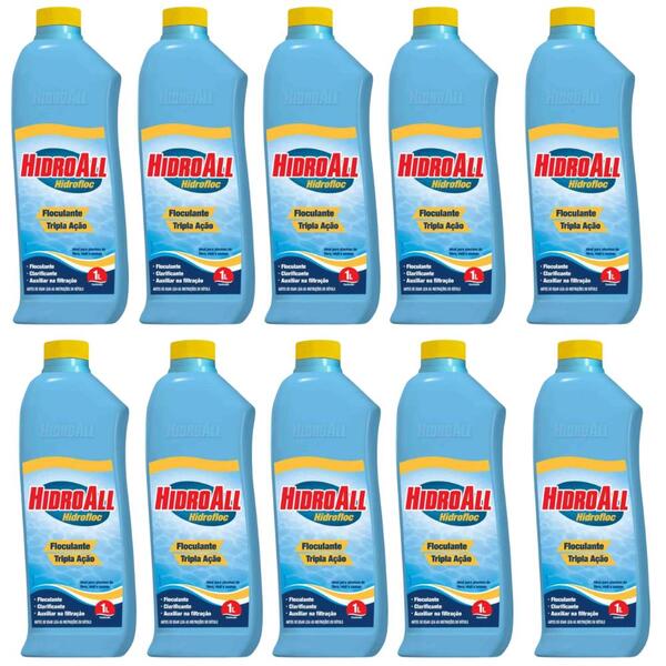 10 X Clarificante Floculante Hidrofloc 1 Litro Hidroall