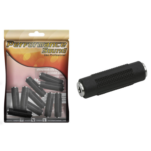 10x Adaptador Conector Emenda Junção 2 Vias Estéreo P2 Fêmea