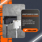 10x Adaptador P/ Colocar Pendente Trilho Eletrificado Preto