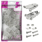 10x Capa Metálica Prata Para Conector Db9 - Alta Qualidade