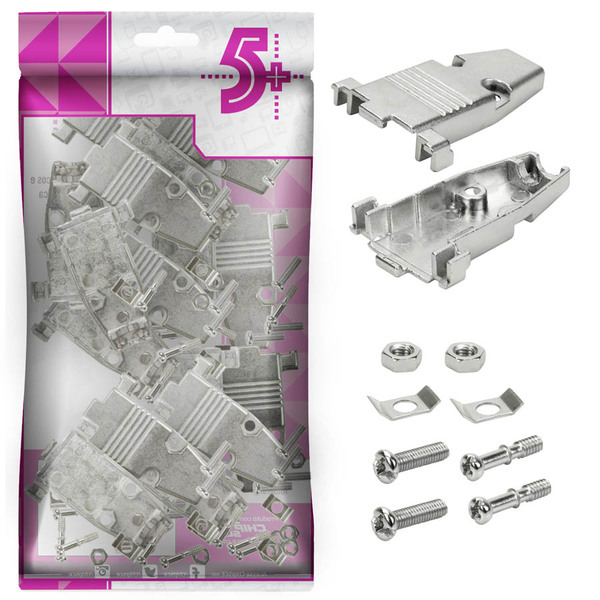 10x Capa Metálica Prata Para Conector Db9 - Alta Qualidade