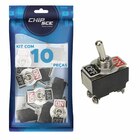 10x Chave Alavanca 4 Polos On/off / 15 Ampères