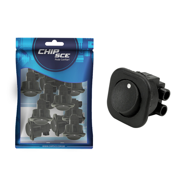 10x Chave Gangorra Redonda On/off 2 Terminais De Parafusar