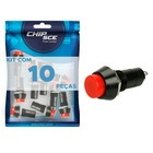 10x Chave Push Button 2 Terminais N/a Psb-11b - Vermelho