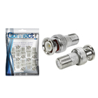 10x Conector Adaptador Bnc Macho F Fêmea Câmeras Cftv