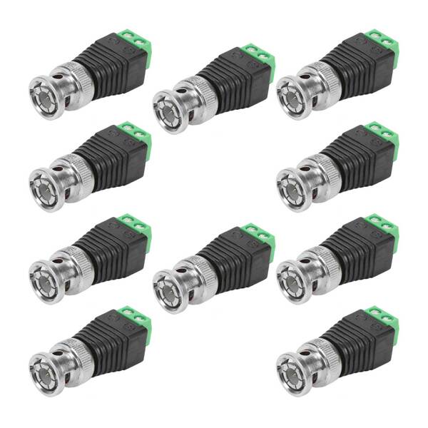10x Conector Bnc Macho Borne Parafuso P/ Câmera De Cftv