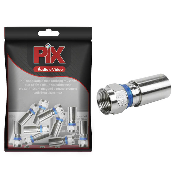 10x Conector F Compressão Rg-59 Prova D'água Alta Qualidade