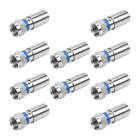 10x Conector F Compressão Rg-6 Prova D'água Alta Qualidade