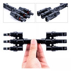 10x Conector Mc4 3 Vias Y Cabo P/ Ligação Paralelo - Par