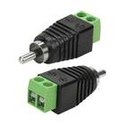 10x Conector Plug Rca Macho Com Borne P/ Cftv Câmera