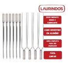 10x Espetos De Inox Lâmina 40cm 6-espada E 4-duplo Churrasco