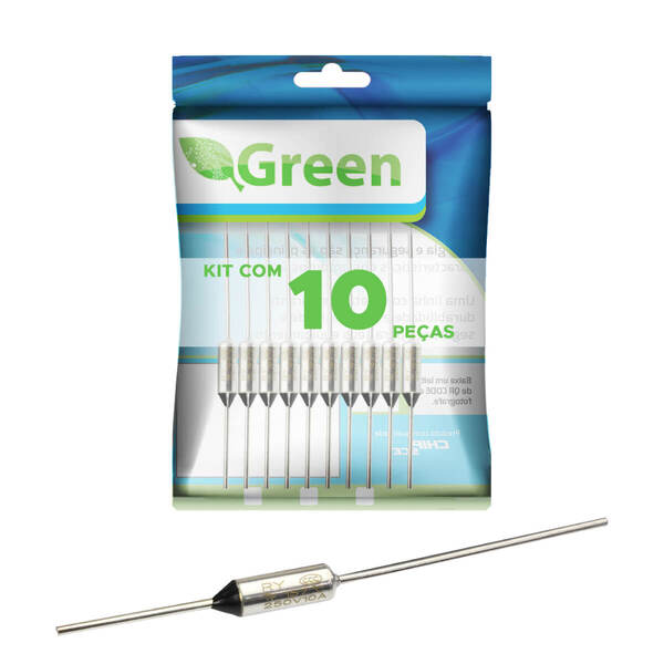 10x Fusível Térmico 157° 10a 250v 157 Graus Para Fritadeira