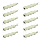 10x Jack J10/p10 Fêmea Estéreo Profissional Níquel Mola