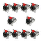 10x Jack J10/p10 Fêmea Mono/estéreo C/trava - Para Painel