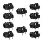 10x Jack J10/p10 Fêmea Mono - Painel Placa - Circuito Aberto