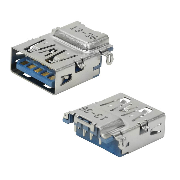 10x Peças Conector Usb 3.0 Tipo A Fêmea 90° Para Placa