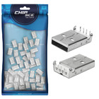 10x Peças Conector Usb Tipo A Macho 90° Yh-usb05a