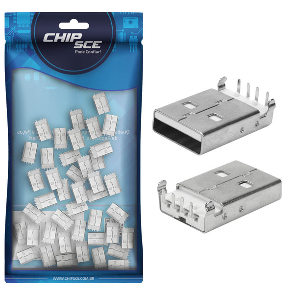 10x Peças Conector Usb Tipo A Macho 90° Yh-usb05a