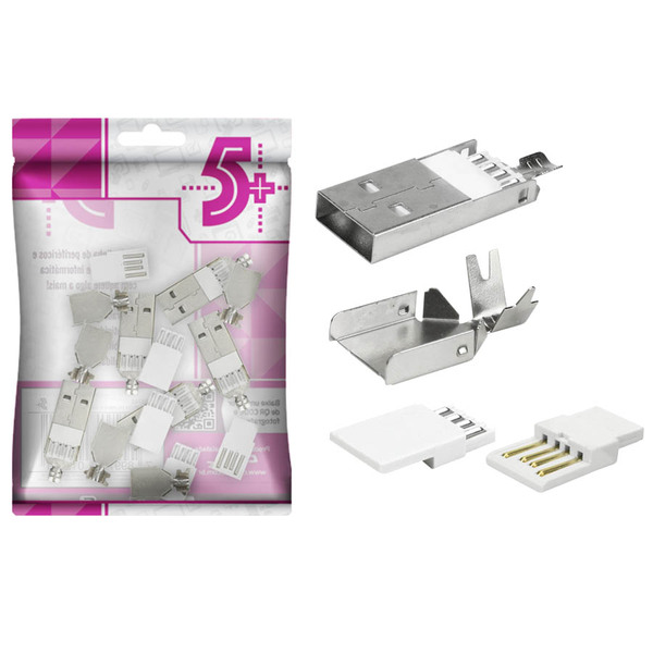 10x Peças Conector Usb Yh-usb06 Para Cabo