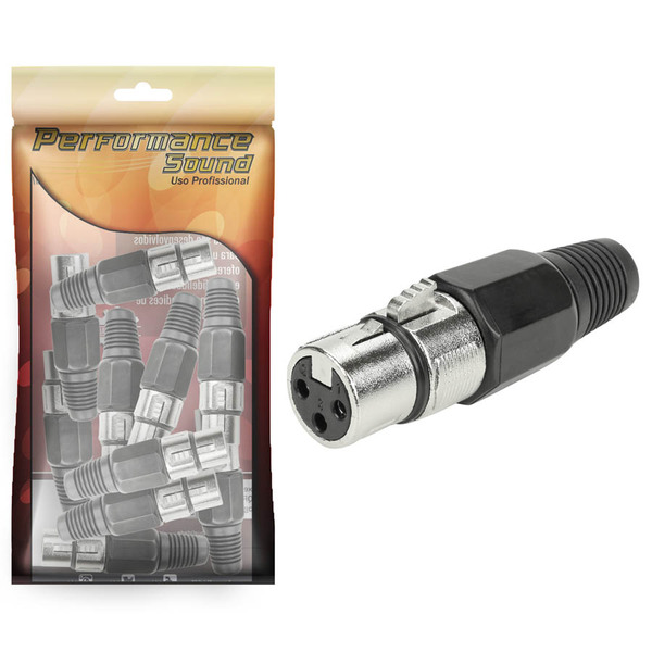 10x Plug Cannon Fêmea - Premium Profissional - Série Chrome -