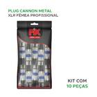 10x Plug Cannon Fêmea - Premium Profissional - Série Ring - A