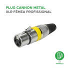 10x Plug Cannon Fêmea - Premium Profissional - Série Ring - A