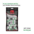 10x Plug Cannon Fêmea - Premium Profissional - Série Ring - V