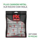 10x Plug Cannon Macho - Premium Profissional - Série Mola - V