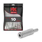 10x Plug Conector J2 P2 Fêmea Estéreo Profissional  Níquel