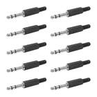 10x Plug P10 Estéreo Premium Série Classic - Preto