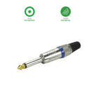 10x Plug P10 Mono Premium Profissional Série Ring - Azul