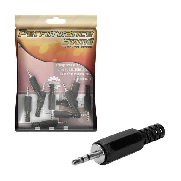 10x Plug P1 Stereo Macho Com Rabicho - Alta Qualidade
