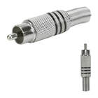 10x Plug Rca Macho Linha Profissional 6mm Preto - Pix