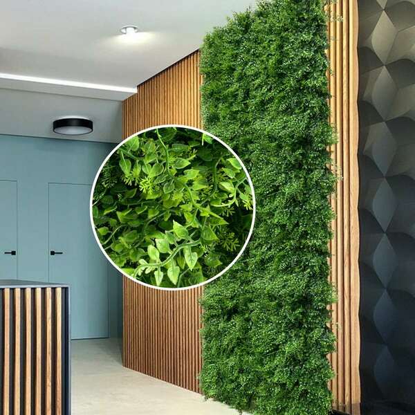 11 Painéis Verdes Artificiais Placa Com Folhagens Mistas Arti