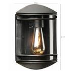 12 Arandelas Elegance Pretas Bivolt 19x25cm Luminárias Parede