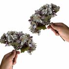 12 Buquês De Hortênsias Artificiais Flores Decorativas Para G