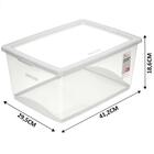 12 Caixas Organizadoras Com Tampa 15l Plástica Retangular My