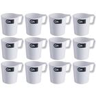 12 Canecas Escolares Empilháveis 250ml Brancas Casual Coza Re
