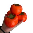 12 Caquis Artificiais Laranja (9x8cm) Toque Realista Para Dec