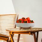 12 Caquis Artificiais Laranja (9x8cm) Toque Realista Para Dec