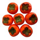 12 Caquis Artificiais Laranja (9x8cm) Toque Realista Para Dec