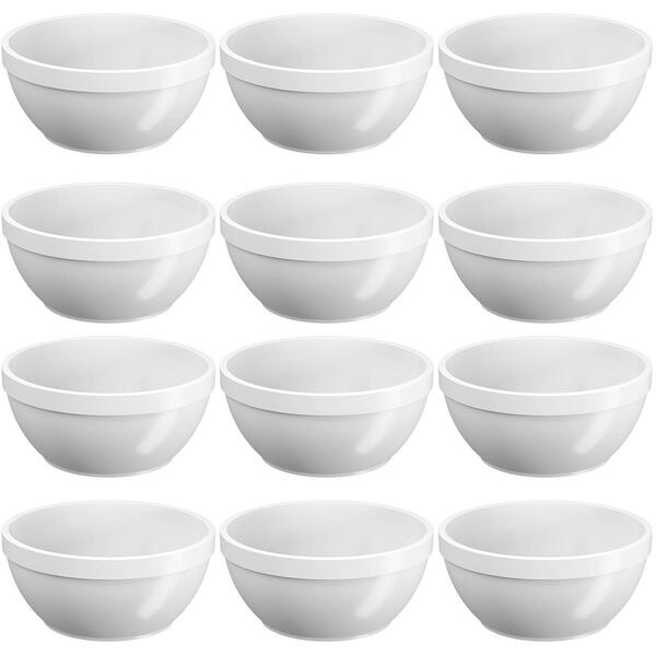 12 Cumbucas 300ml Brancas Servir Shimeji Sorvete Sopa Sobreme