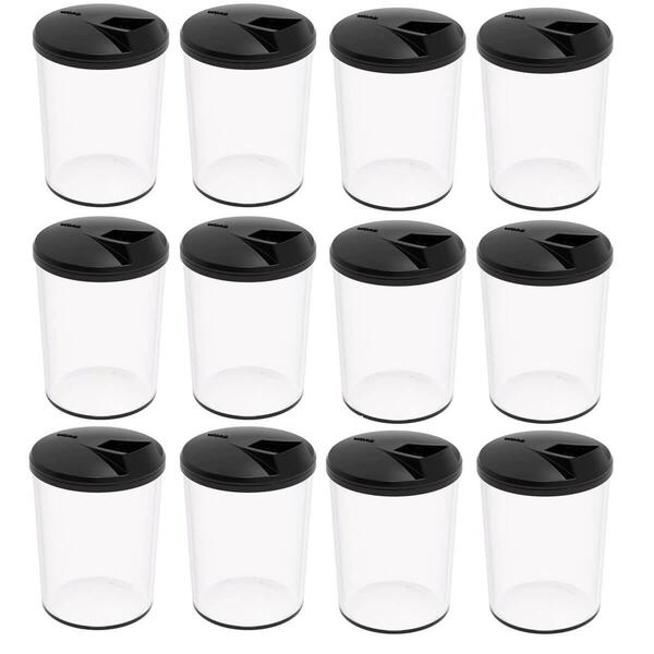 12 Farinheiras Porta Farofa Temperos 400ml Crippa Preto Tampa