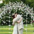 12 Galhos De Cerejeira Branca Artificial  Flores Permanentes